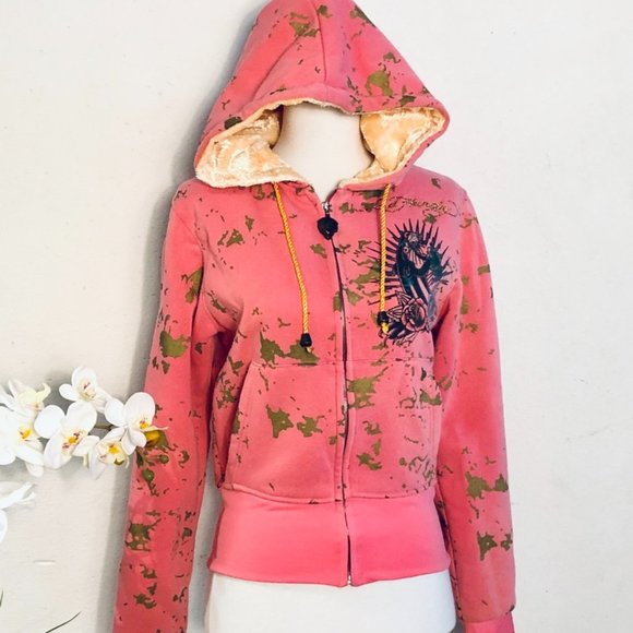 Ed Hardy Tops - Ed Hardy, Christian Andigier, Sz M Hoodie